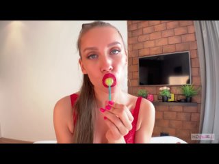 LuxuryGirl - Blowjob With Lollypop And Pov Cowgirl