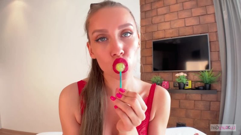 Luxury Girl Blowjob With Lollypop And Pov