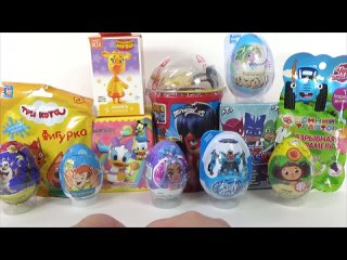 [kinder joy toys] Микс сюрпризов по мультикам! Мультяшный микс! Три кота, Оранжевая корова, Простоквашино и др.