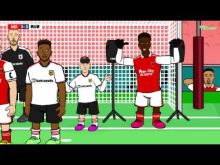 3-2! Arsenal vs Man Utd - NKETIAH IS IN THE ROOM! (Parody Goals Highlights 2023 Saka Rashford)