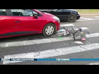 Велосипедистку с ребенком в велокресле сбили в Минске.