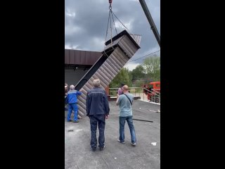 . Монтаж декорации в Золотарёвском городище