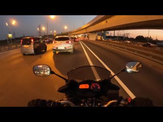 YAMAHA XJ6 - Moscow evening ride