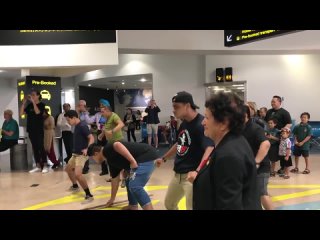 Alex Aiono gets a warm welcome at Auckland airport