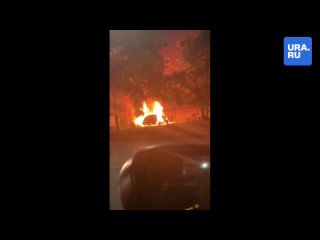Пожар в Кургане на улице Свердлова 38: загорелся автомобиль