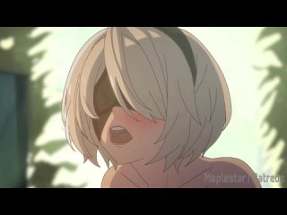 Nier Hentai blowjob хентай ниер 2B 2Б минет без цензуры