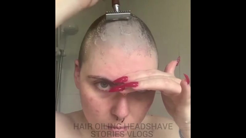 hair oiling headshave s Australian girl razor headshave call girl punishment
