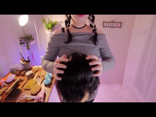 [ASMR PPOMO] ASMR So Realistic! 21 Scalp Massage & Hair Brushing💆 (No Talking, Head Massage)