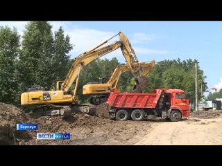 Возведение новой транспортной развязки на Змеиногорском тракте идёт по графику.