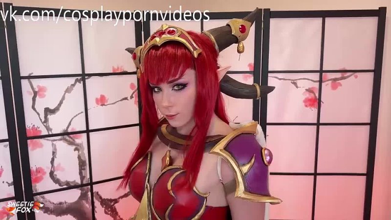 Hot Busty Alexstrasza from World of Warcraft Deepthroats and Hard Fucks Cock POV