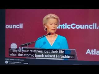 Von der Liar effectively says Russia nuked Hiroshima in WW II