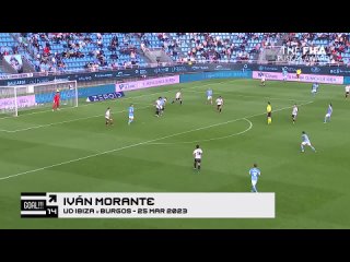 Гол Ивана Моранте в ворота «Бургоса» в матче испанской Сегунды