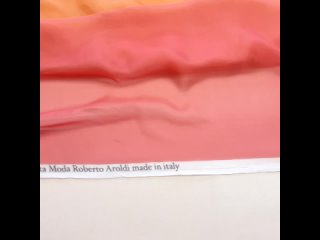 Шелковый шифон-деграде Alta Moda “Арабелла“ от Elie Saab (№2 желто-оранжево-коралловый цвет)
