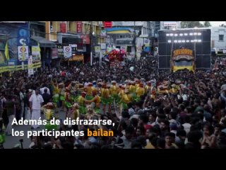 🇮🇳 Cientos de ’tigres’ se reúnen para su tradicional danza en la India