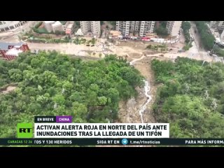 Activan la alerta roja en el norte de China por inundaciones tras la llegada del tifn Doksuri