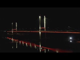 Ночная подсветка второго муромского моста