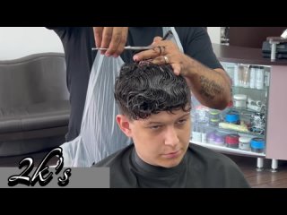 2k’s Barbers - Curl around ( how to cut curly hair )