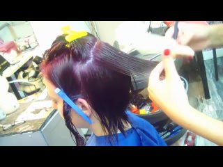Hair Salon Secrets - A short haircut and a purple hair color for a great new look