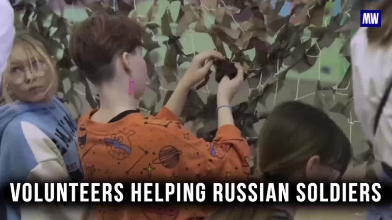 Volunteers helping Russian