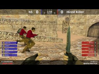 Шоу-Матч по CS 1.6 [h5 -vs- Hired Killer] @ by kn1fe /2map