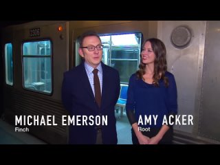 Person of Interest Amy Acker and Michael Emerson Tour the Subway Set