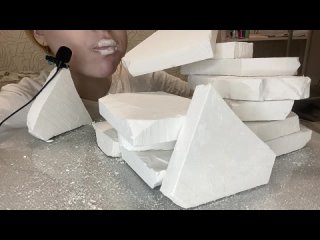 [Sweet Chalk] ☁️ 100% Sound 📢 ASMR / Crunchy Marshmallow Tiles ☁️