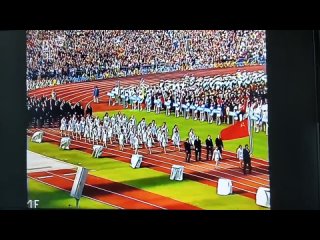 1972 год. Открытие Олимпийских игр в Мюнхене. Флаг СССР на церемонии в руках А.Медведя..mp4