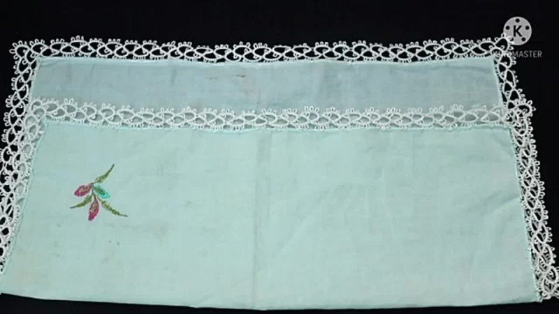 Shuttle tatting border lace In Tamil Thread and