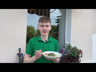 Говяжьи щёчки с кукурузной кашей