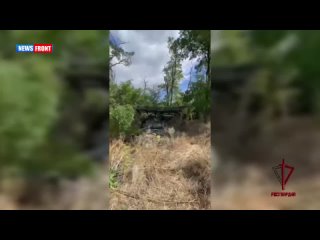 Росгвардейцы обнаружили замаскированный танк Т-72, оставленный ВСУ на позициях в ДНР