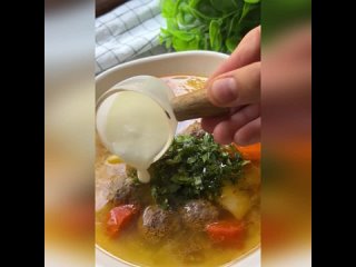 Вкусный суп с сочными тефтельками - Ням-нямка