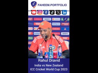 Rahul Dravid | India vs New Zealand | HPCA Stadium | Dharamshala | ICC Cricket World Cup 2023