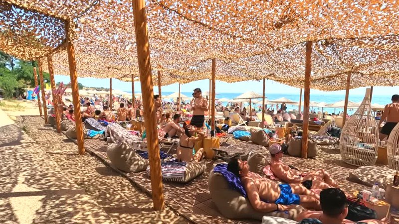 BIKINI BEACH ｜ Greece beach ｜ Halkidiki Kasandra ⧸ beach girls 🏖️ Beach Walk 2023