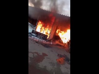Пожар на Сенном рынке в Рыбинске