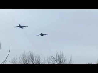 Штурмовики Су-25 «Грач» работают на Авдеевском направлении
