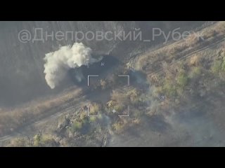 Группировка войск «Днепр», Херсонское направление. Уничтожение орудия Д-30 в районе херсонской Понятовки.