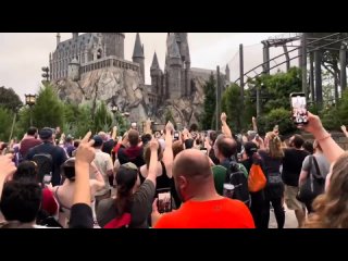 Сотни фанатов “Гарри Поттера“ из США достали волшебные палочки, чтобы попрощаться с актером Майклом Гэмбоном, известным по роли