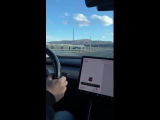 Красноярец проехал на «Тесле» по Николаевскому мосту со скоростью больше 200 км/ч
