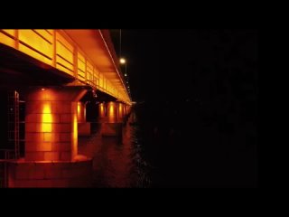 Архитектурная подсветка моста через Волгу.