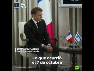 🇫🇷 “Hamás perpetró un terrible atentado contra Israel”: Macron expresa apoyo a su homólogo israelí, Isaac Herzog