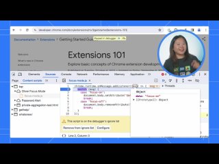 Debugging Chrome extensions - DevTools Tips (Дата оригинальной публикации: )