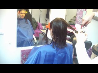 Hair Salon Secrets - Beautiful girl losing her long locks in hair salon