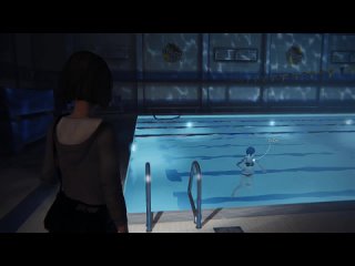 Life Is Strange (Жизнь Странная Штука) Эпизод 3-Теория Хаоса. Макс и Хлоя купаются в бассейне.