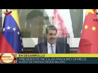 A journalist from Hong Kong tries to ask the President of Venezuela Nicholas Maduro a question in English, but he gets interrupt