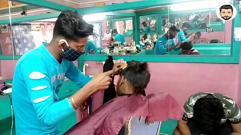 Hair Cutting Master Village School Boy Haircut Girl Baby Cut for