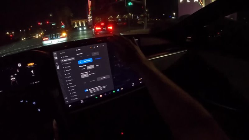 2022 Tesla Model S Plaid POV Night Drive (3 D Audio)(