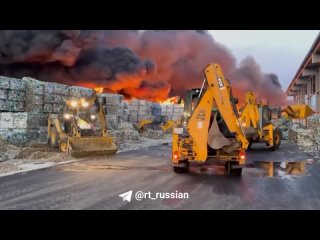 Сильный пожар произошёл на заводе по изготовлению пластмасс на востоке Хорватии