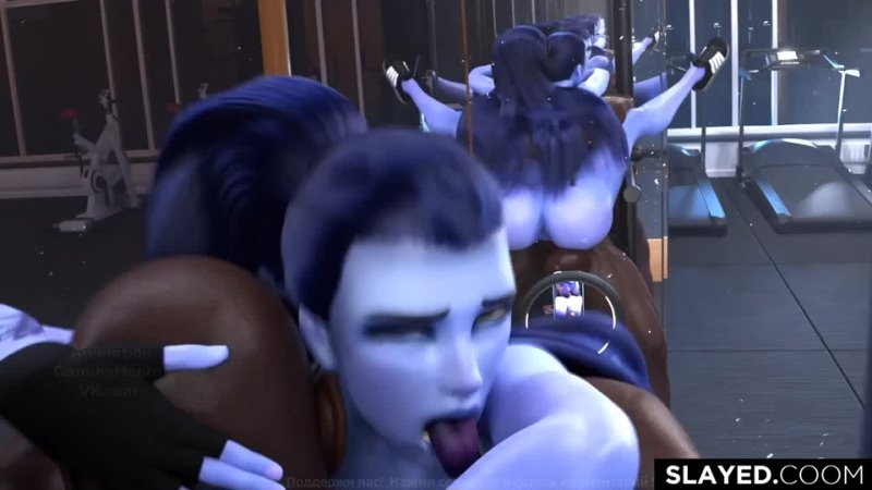 Widowmaker Bad day at gym full Overwatch Slayed big black cock deepthroat cum swallow rough sex cum inside