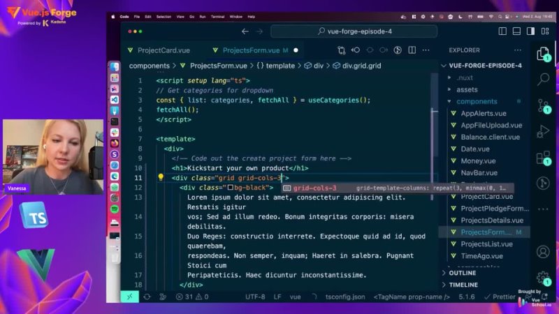 Vanessa Otto Create and Style a Project Creation Form Forge Episode 4 Powered by Kadena (Дата