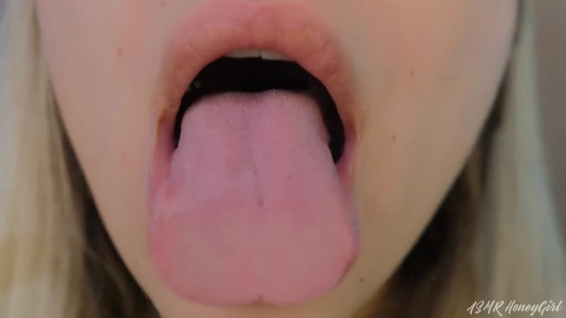 Honey Girl ASMR Сamera licking through